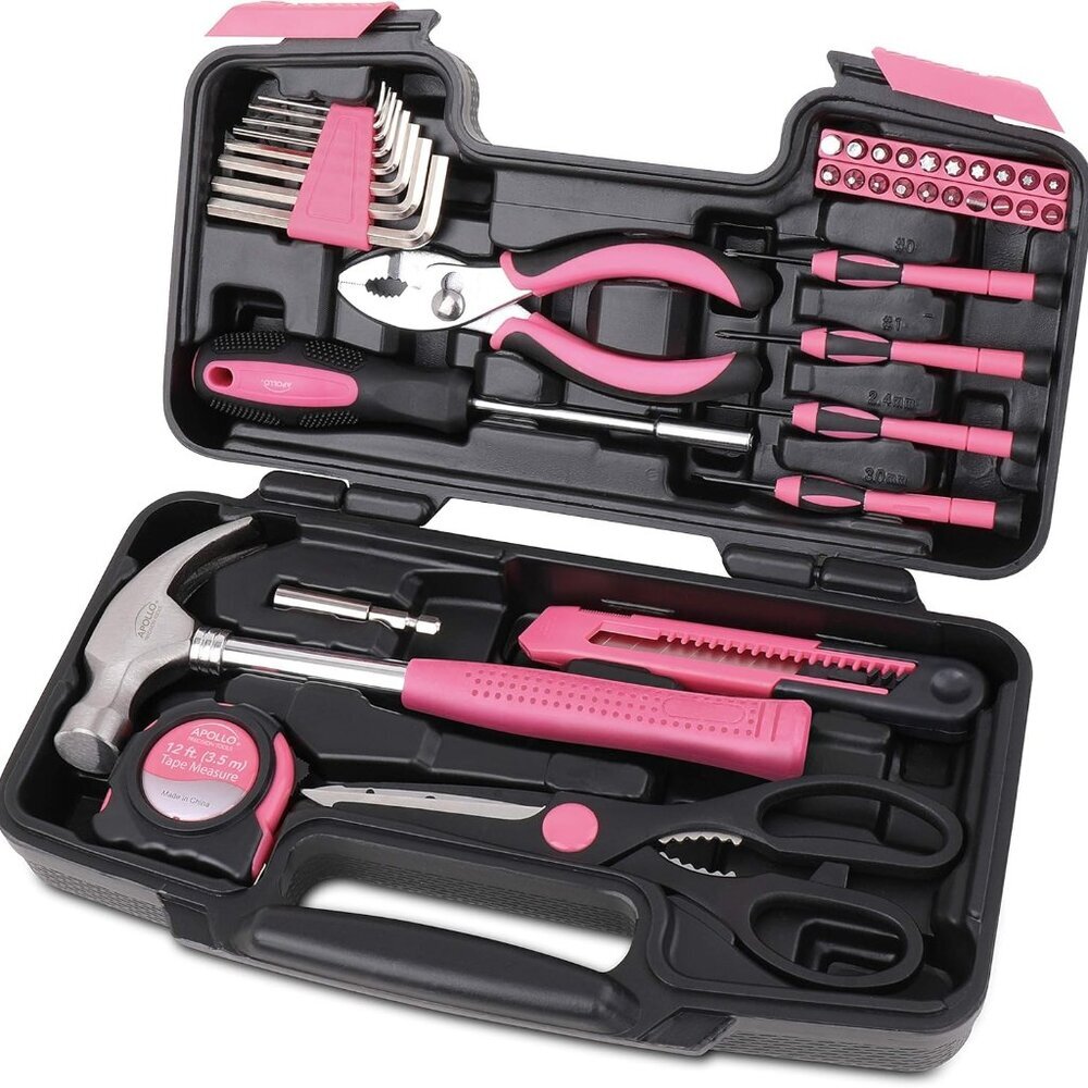 Tools Original 39 Piece General Household Tool Set in Toolbox Storage Case with
